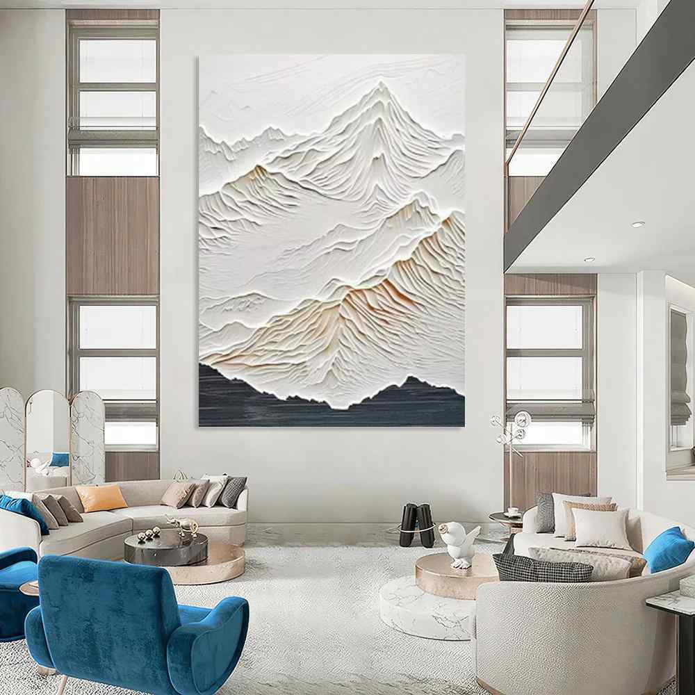 Big Bedroom Mountain - extra large modern wall decor